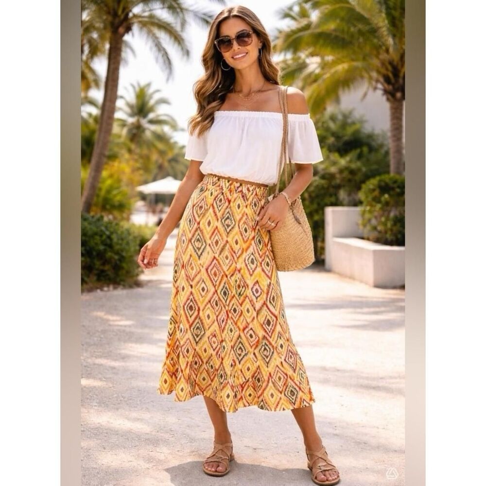 Unbranded Women's Red and Yellow Skirt
